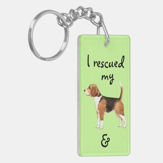 Reddingsbeagle Sleutelhanger (Voorkant Links)