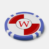 Reddingsboei Cruise Schip Monogram Poker Chips (Enkel)