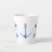 Reddingsboei en Anker Reddingssymbool Latte Mok (Voorkant)