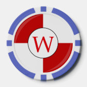 Reddingsboei Monogram Cruise Scheeps Maatwerk Poker Chips (Voorkant)