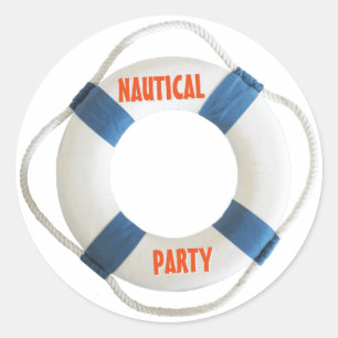 reddingsboei nautische partij ronde sticker