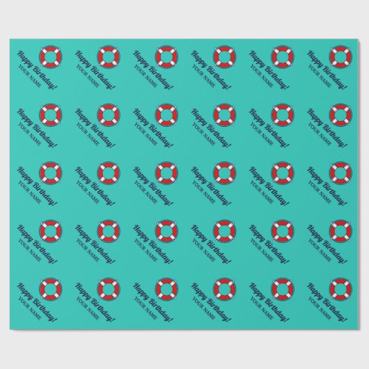 Reddingsboei zeemijlboei cadeaupapier (Vlak)