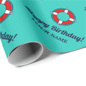 Reddingsboei zeemijlboei cadeaupapier (Rol Hoek)