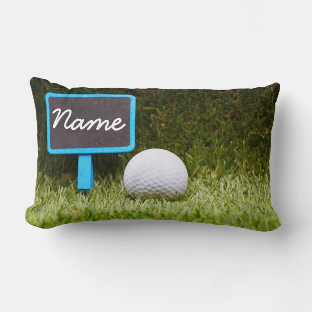 reddingsbord met golfbal op groen gras kussen (Voorkant)
