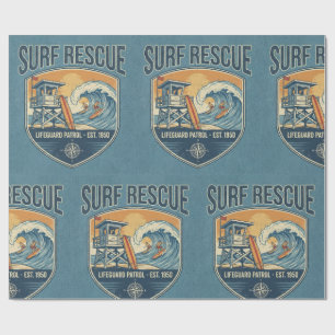 Reddingsbrigade Surf Patrol Opgericht 1950 Cadeaupapier