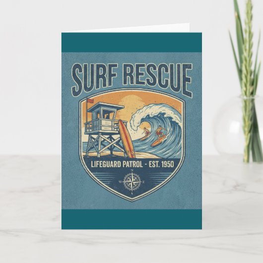Reddingsbrigade Surf Patrol Opgericht 1950 Kaart (Voorkant)
