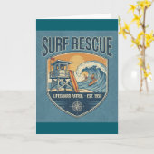 Reddingsbrigade Surf Patrol Opgericht 1950 Kaart (Gele Bloem)