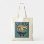 Reddingsbrigade Surf Patrol Opgericht 1950 Tote Bag (Achterkant)