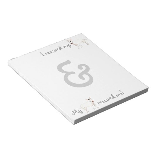 Reddingsbull Terrier Notitieblok (Schuin)