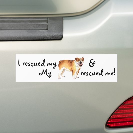 Reddingsbulledog Bumpersticker (Op auto)