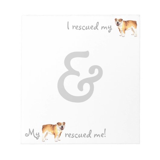 Reddingsbulledog Notitieblok (Voorkant)