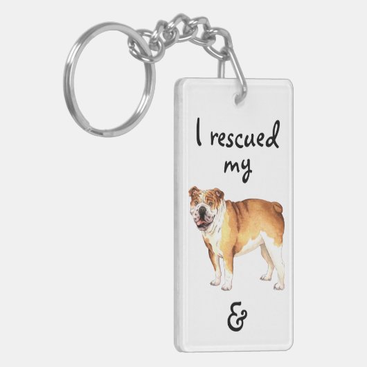 Reddingsbulledog Sleutelhanger (Voorkant Links)