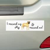 Reddingsbullmastiff Bumpersticker (Op auto)