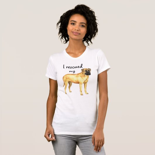 Reddingsbullmastiff T-shirt (Voorkant volledig)