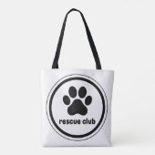 Reddingsclub – Verenigd door poten Tote Bag (Achterkant)