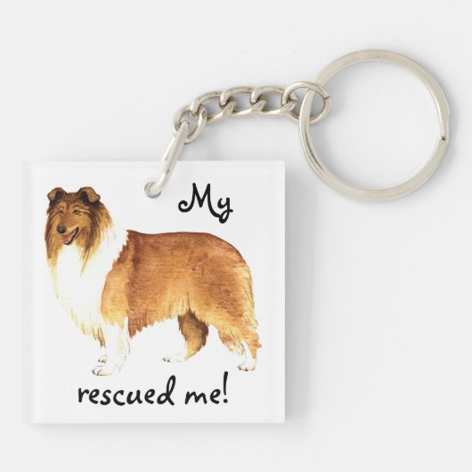 Reddingscollie Sleutelhanger (Achterkant)