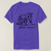 Reddingsdeeg bull Pittie Lovers adopteren T-shirt (Design voorkant)