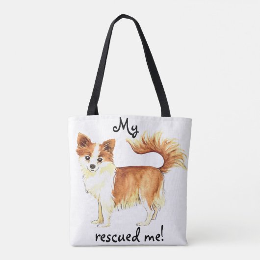 Reddingsdeklaag Chihuahua Tote Bag (Achterkant)