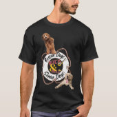 Reddingsdeogs Rock & Senior Dogs Rule (donker) T-S T-shirt (Voorkant)