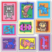 Reddingsdieren Art Sticker (Voorkant)