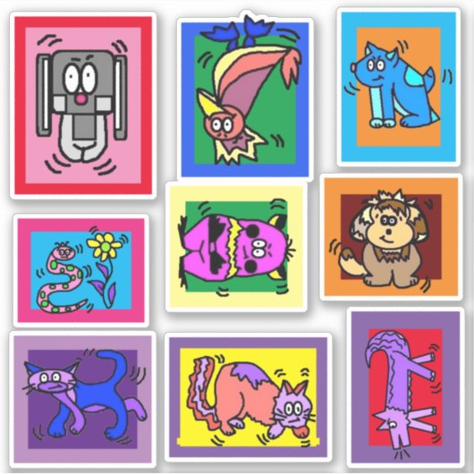 Reddingsdieren Art Sticker (Voorkant)