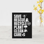 Reddingsdieren bijen redden Recyclen plastic aarde Kaart (Gele Bloem)