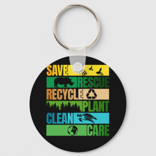Reddingsdieren voor bijen redden Recyclen dag van Sleutelhanger