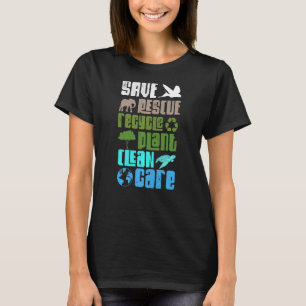 Reddingsdieren voor planten redden Recyclen Plant  T-shirt