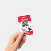 Reddingsdokter identificatie Foto Naam Bar Code Badge (Handheld)