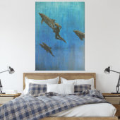 Reddingsdolfijnen Canvas Afdruk (Insitu (Slaapkamer))
