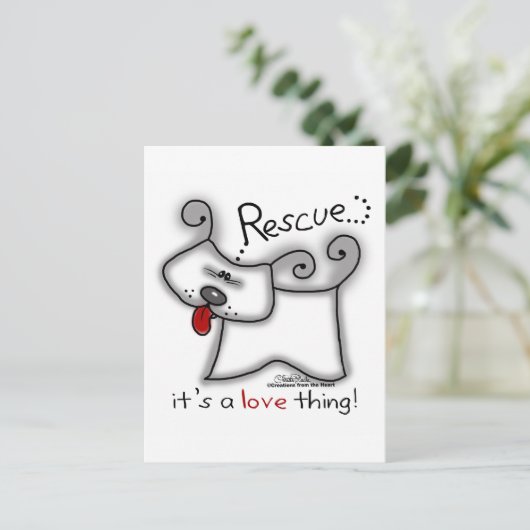 Reddingsdosis ... Het is een liefdesding Briefkaart (Staand voorkant)