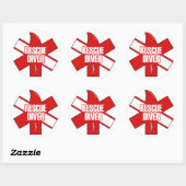 Reddingsduiken ronde sticker (Vel)