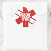 Reddingsduiken ronde sticker (Tas)