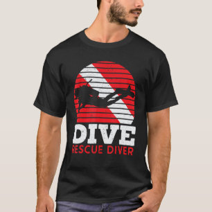 Reddingsduiker Duik naar beneden Aquaholic Scuba D T-shirt