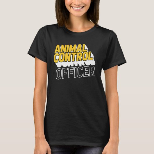 Reddingsfunctionaris voor de dierencontrole 4 t-shirt (Voorkant)