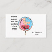 Reddingsgebed voor de stations van het kruisje visitekaartje (Voorkant)