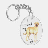 Reddingsgele lab sleutelhanger (Voorkant Links)