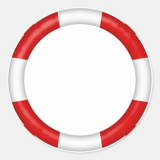 reddingsgordel ronde sticker