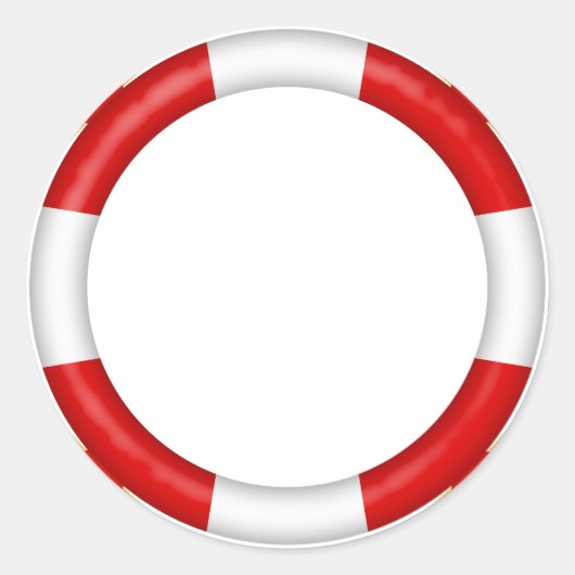 reddingsgordel ronde sticker (Voorkant)