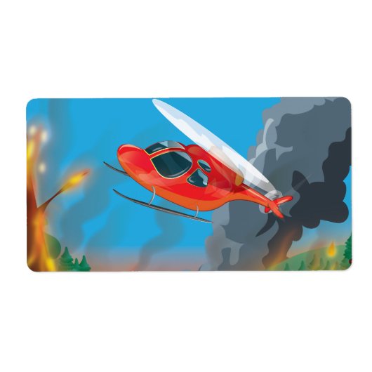 Reddingshelikopter Etiket (Voorkant)