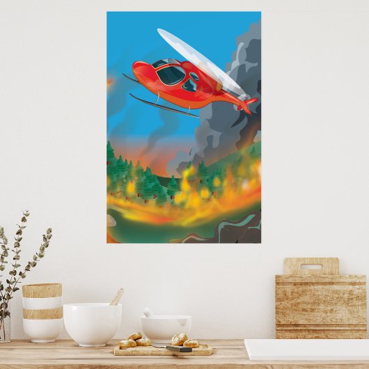 Reddingshelikopter Poster (Keuken)