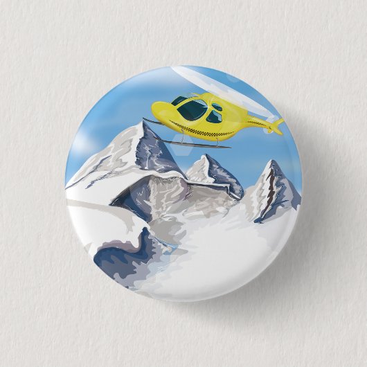 Reddingshelikopter Ronde Button 3,2 Cm (Voorkant)