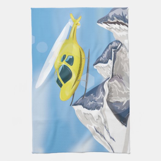 Reddingshelikopter Theedoek (Verticaal)