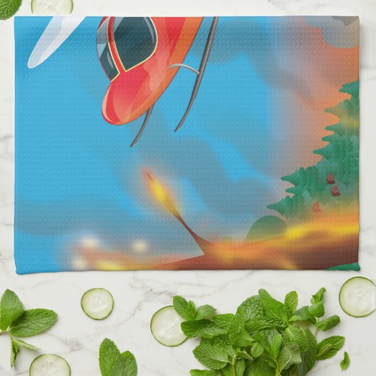 Reddingshelikopter Theedoek (Gevouwen)