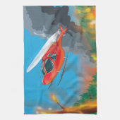 Reddingshelikopter Theedoek (Verticaal)