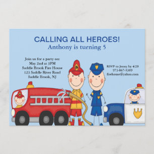 ReddingsHeroes Birthday Uitnodiging