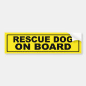 Reddingshond aan boord bumpersticker (Voorkant)
