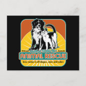 Reddingshond en kat briefkaart (Voorkant)
