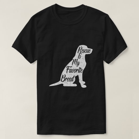 Reddingshond Favoriete rassilhouet T-shirt (Design voorkant)