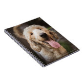 Reddingshond lachend standaard poedel notitieboek (Rechterzijde)